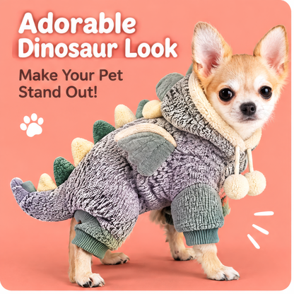 HAEYLORAN® Cute Dinosaur Winter Pet Sweater with Hood
