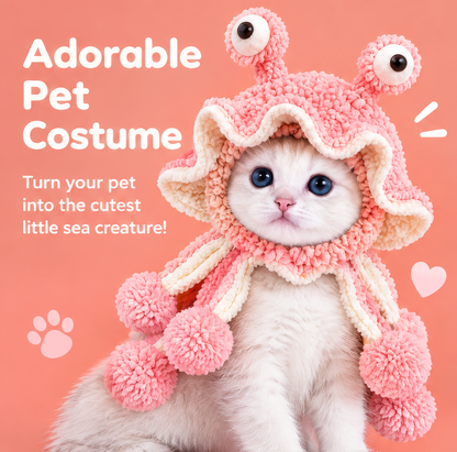 HAEYLORAN® Pink Jellyfish Pet Hoodie Costume