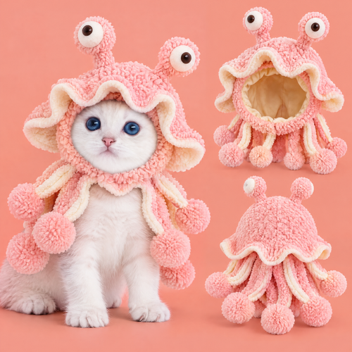 HAEYLORAN® Pink Jellyfish Pet Hoodie Costume