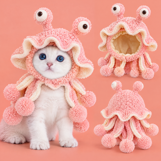 HAEYLORAN® Pink Jellyfish Pet Hoodie Costume