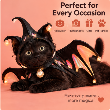 HAEYLORAN® Batwing Enchanted Halloween Costume for Cats