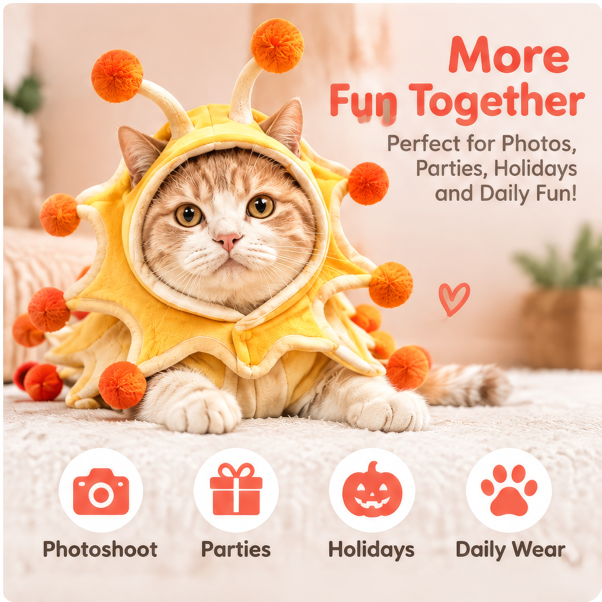 HAEYLORAN® Adorable Sunflower Pet Costume